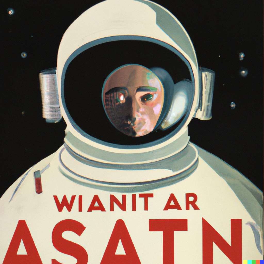 an astronaut, movie poster from the '40s